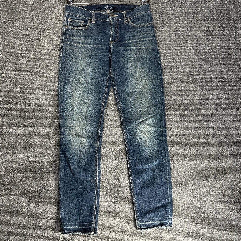 Lucky Brand Jeans Womens 2 26 Brooke Capri Cotton Stretch Pockets Raw Hems